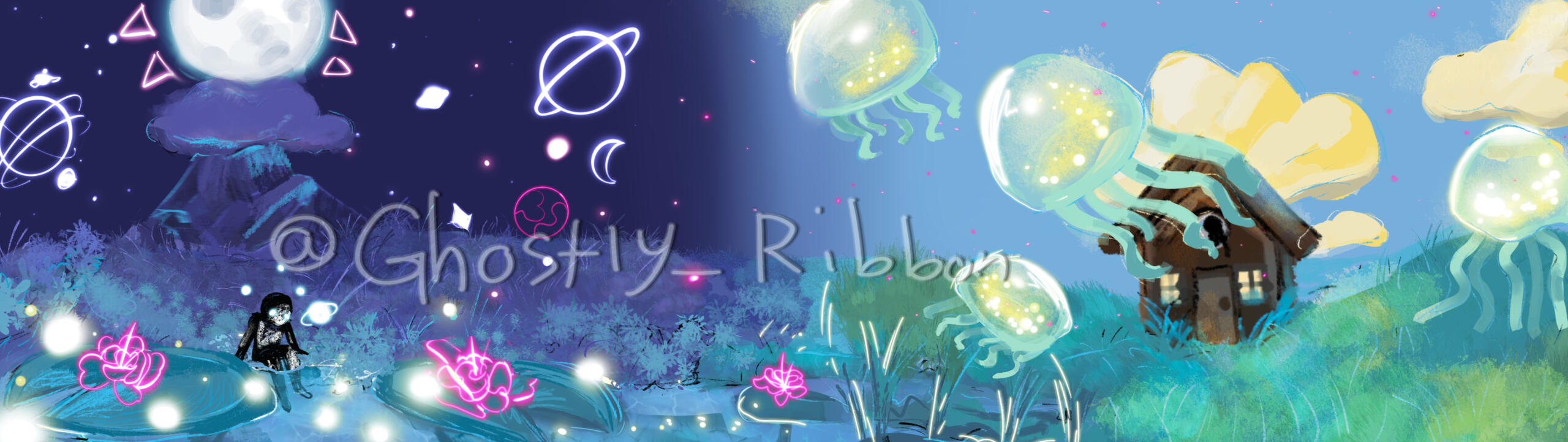 A 2 piece combining wallpaper